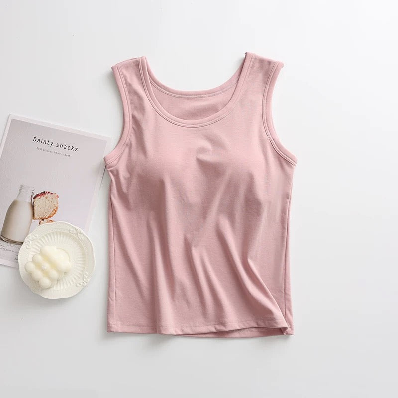 Lily Causal Built-In Bra Tank Top
